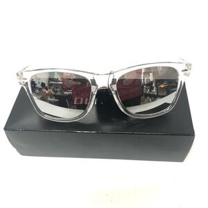 Clear Frame Sunglasses with Silver Lenses